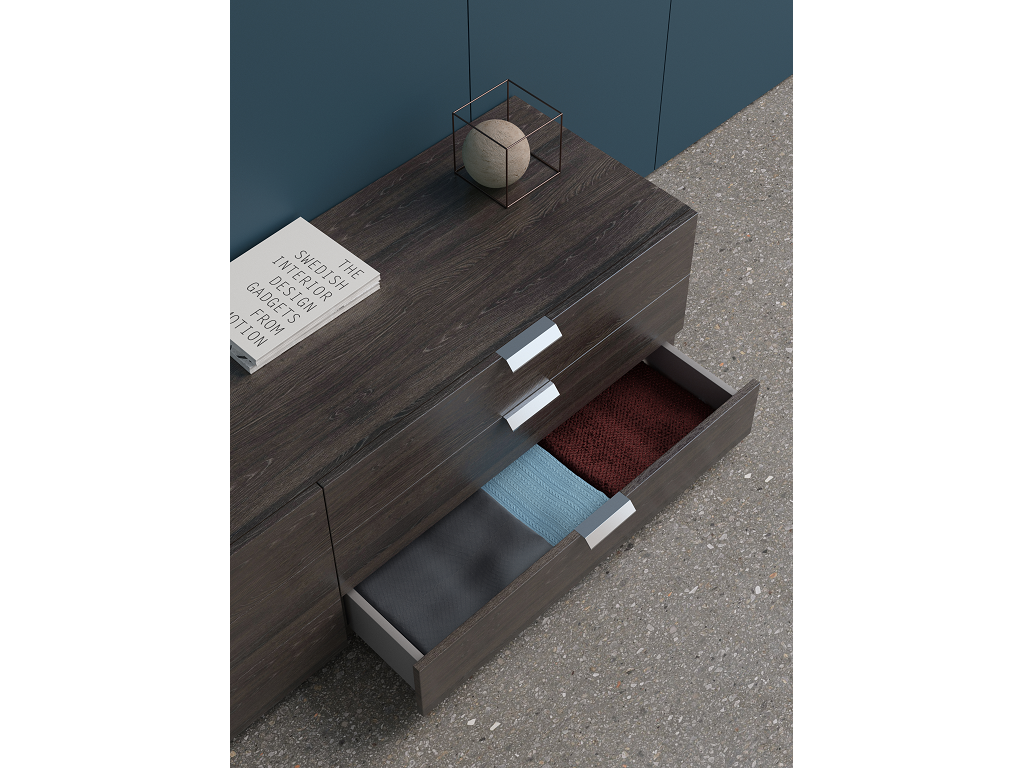 Maniglietta Mobile per Bordo Anta 3601 Interasse 96 mm.120x22x44h varie finiture | Mital - immagine 5